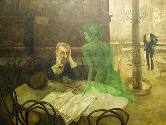 la fee verte  Green alcohol, Green aesthetic, Absinthe art