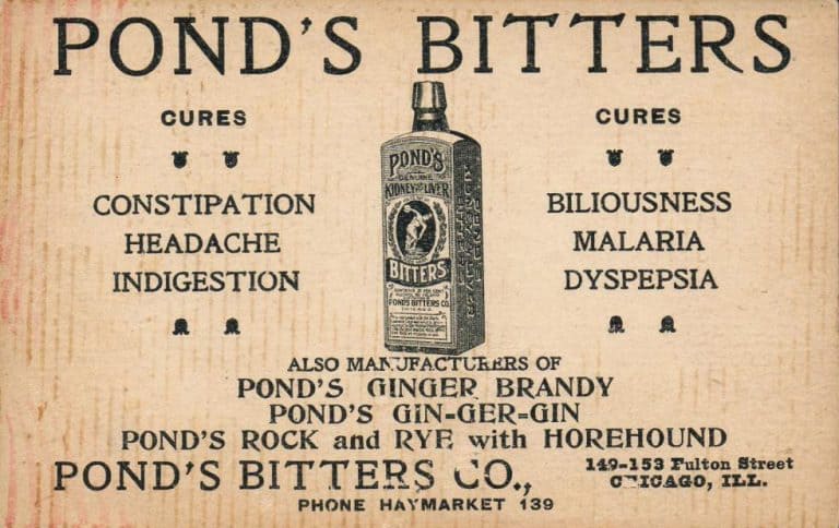 Pond’s Bitters “Makes You Go Some” | Peachridge Glass